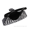 Stylish Leather Zebra Print Hobo Shoulder Bag